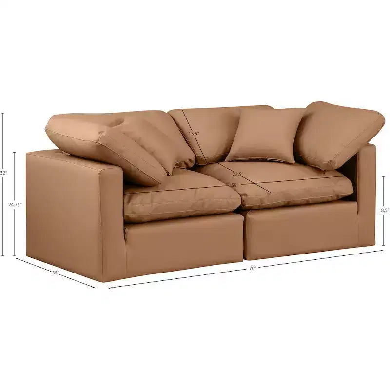 Indulge Vegan Leather Modular Sofa