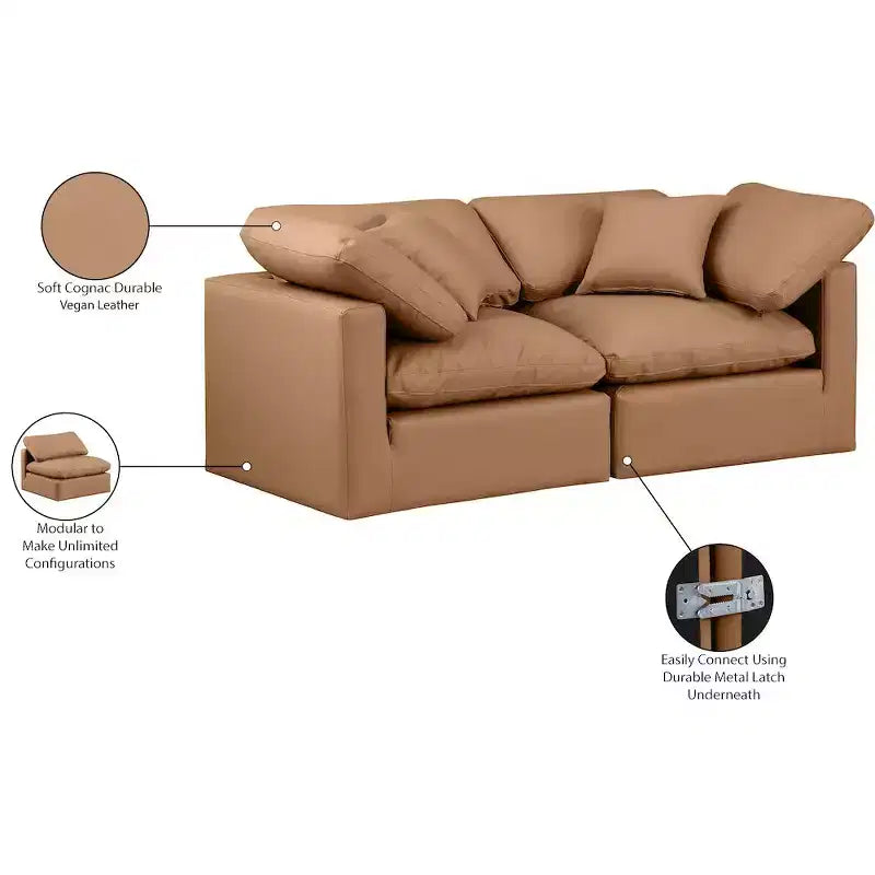 Indulge Vegan Leather Modular Sofa