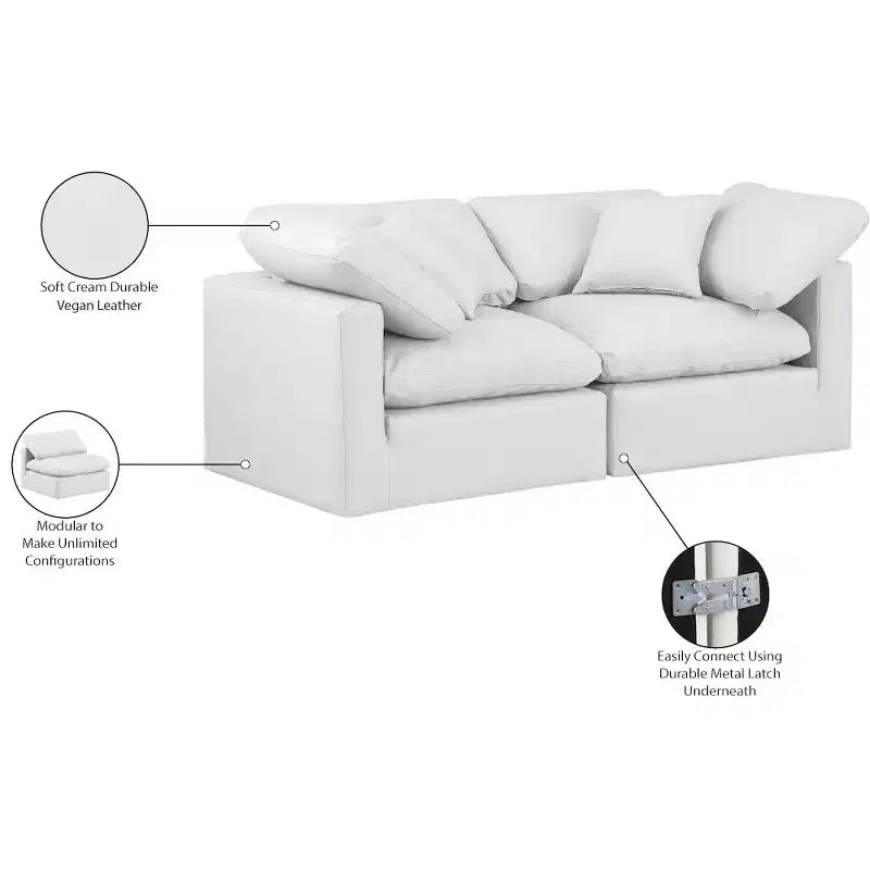 Indulge Vegan Leather Modular Sofa