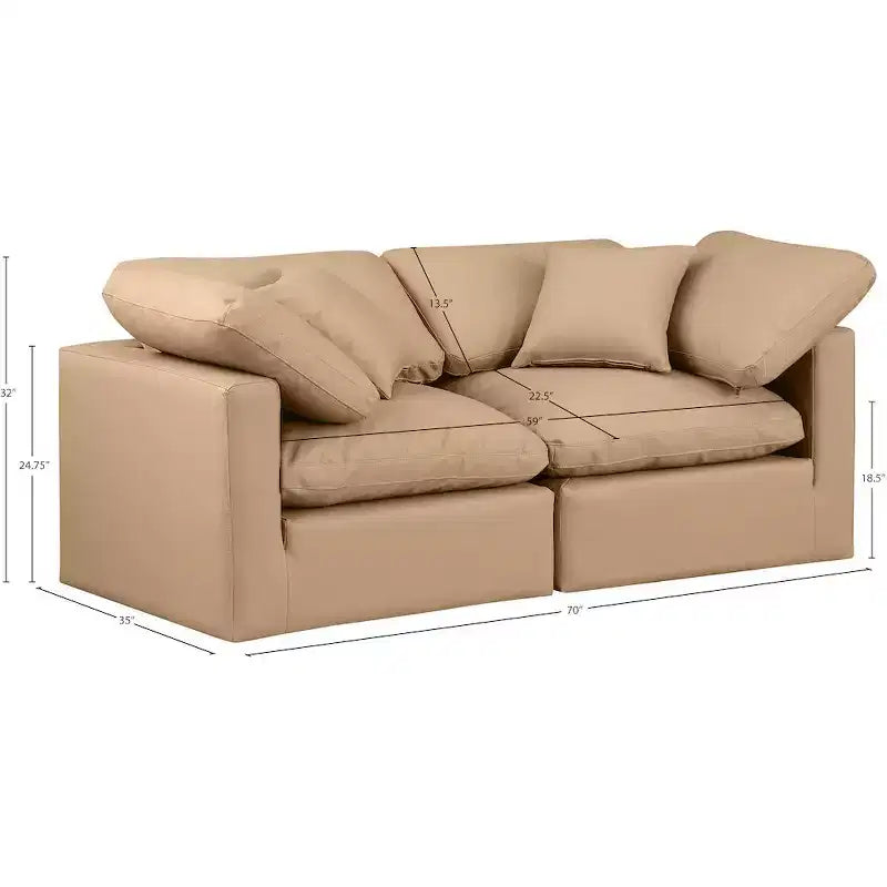 Indulge Vegan Leather Modular Sofa