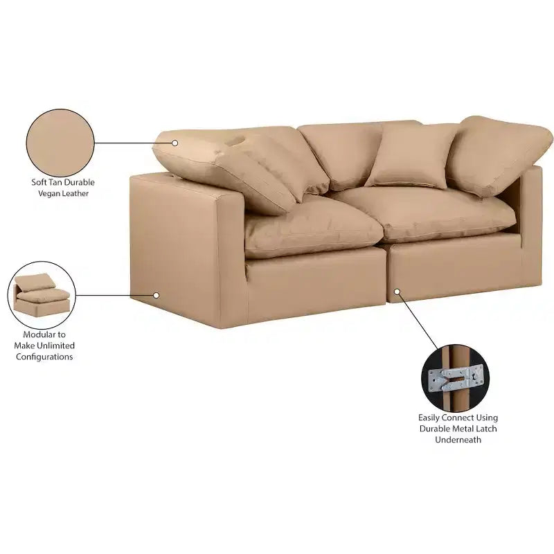 Indulge Vegan Leather Modular Sofa