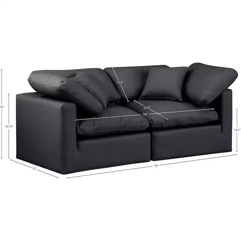 Indulge Vegan Leather Modular Sofa