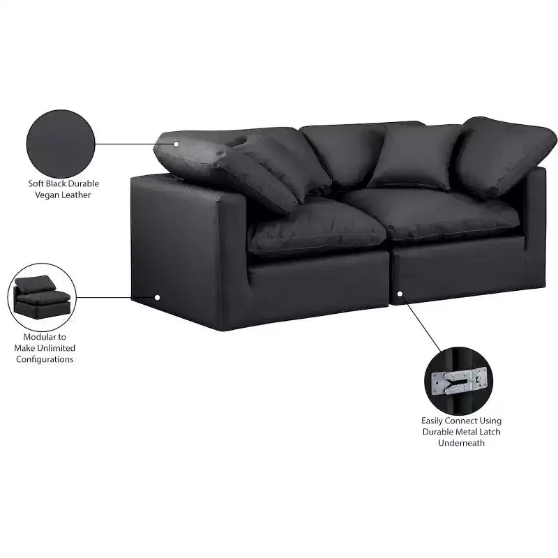 Indulge Vegan Leather Modular Sofa