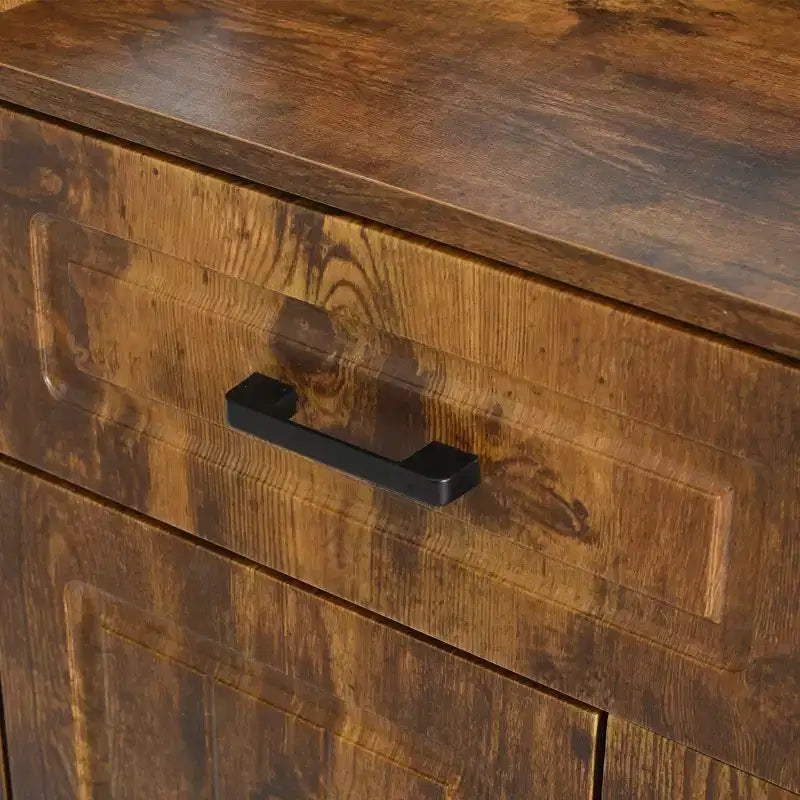 Shoe Storage, Shoe Cabinet with Four Doors and Coat Rack, 3 Drawers, 8 Shelves, Shoe Organizer for Hallway, Entryway, Living Room