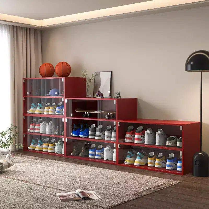 Shoe Storage, Shoe Storage Cabinet with Glass Door, Shoe Organizer for Bedroom, Living Room, Entryway
