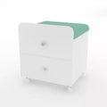 Vanity Stool Chair with Storage with Wheels, Upholstered Space-Saving Makeup Chair, Multi-Functional Ottoman Bench, for Bedroom, Living Room